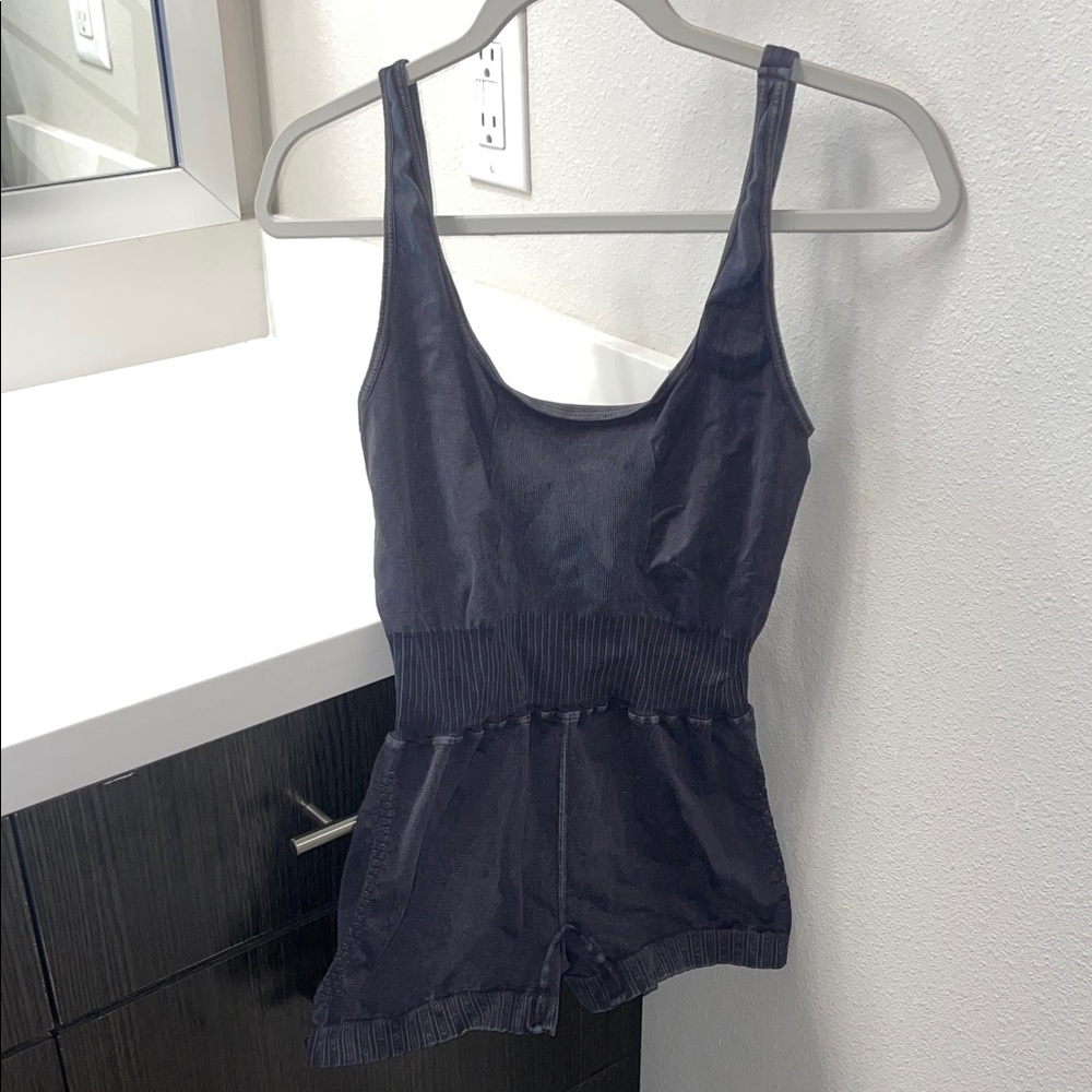 FP Movement by Free People Navy Sleeveless Romper